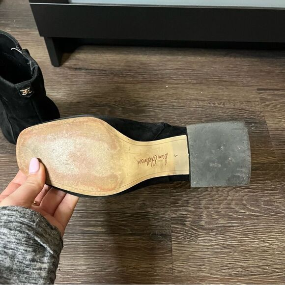 SAM EDELMAN DARUBY BOOTIE IN BLACK SUEDE - Picture 13 of 14